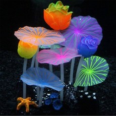 스텔라픽스 어항 장식 야광 인조수초 (연꽃) 1개입 선반오브제