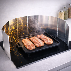 루메르 주방 기름튐 방지 10단 가림막, 1개, 실버