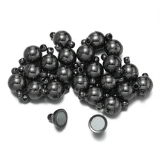 원형 마그네틱 걸쇠 커넥터 금속 비드 펜던트 DIY 팔찌 목걸이 쥬얼리 제작 액세서리 10 세트 6mm 8mm 10mm, 02 6mm, 05 Gun Black