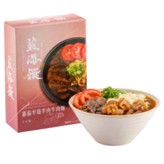 C&C FOODIE SELECT 藍海饌 番茄半筋半肉牛肉麵2入組 (調理包/紅燒牛肉麵/番茄牛肉麵), 515g, 1套