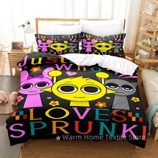 이불커버세트 침구 겨울 호텔식 침대 Sprunki 침구 세트 Incredibox 3D 인쇄 음악 게임 이불 커버 세트 소