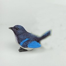 화분 꾸미기 미니 장난감 조류 참새 미니어처 조경 소품 야외 베란다 정원 연못 장식, 6cm 블루 새, 1개, 기본 색상