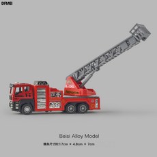 DFMEI 仿真合金挖掘機兒童挖機工程車慣性玩具男孩寶寶推土機玩具車, 1個, 合金雲梯車(合金車頭):如圖