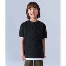 무신사 스탠다드 MUSINSA STANDARD KIDS 릴렉스드 크루 넥 포켓 티셔츠 [블랙] MKETS5K02-BK 418474