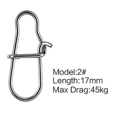 SeaKnight-스테인레스 스틸 낚시 커넥터 50 개 0 #1 #2 # 강력한 드래그 낚시 액세서리 27 38 45KG 13 15, 17mm 45kg