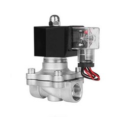 1/2 인치 정상 폐쇄 방수 솔레노이드 밸브 DN15 스테인리스 스틸 LED 전원 표시기 24V 12V 220V 110V, 02 VITON-Seal, 01 G, 05 120VAC, 1개