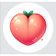 과일 DIY열전사지 낱장 5cm 티셔츠에코백용, 10개, 복숭아