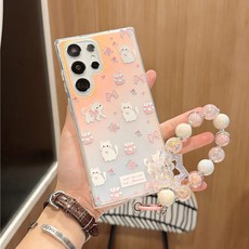 얌코 휴대폰 케이스 S22 S23 S24 S25 플러스 울트라 케이스 화이트 캣츠