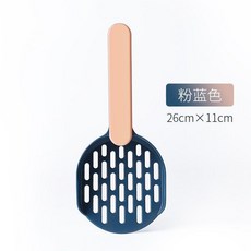 雙色貓砂鏟 細孔設計 適用貓咪清潔, 藍粉色, 1個