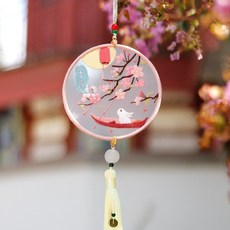 熱銷 刺繡手工diy材料包 自繡製作平安福禦守書簽掛件雙麵繡蘇繡送男友禮物, 酒紅色 花影平安白-繃+盒, 1個