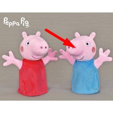 粉紅豬小妹手偶 絨毛娃娃 佩佩豬, 1個, 喬治