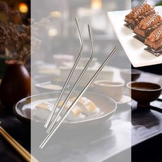 빨대 세척브러쉬 위생 틈새 청소 스텐 스트로우 휴대용, 스텐 스트로우-일자형(중국산), 1개