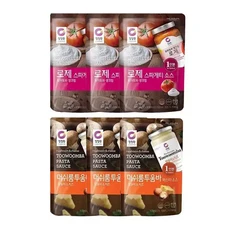 청정원 싱글파우치 머쉬룸투움바소스 150g 3개 + 로제소스 170g 3개, 청정원 싱글파우치 머쉬룸투움바소스 150g 3개 + 로