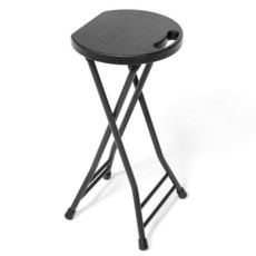 LEDLAY 손잡이가 달린 45.7cm(18인치) 접이식 스툴 - 226.8kg(500파운드) 용량 휴대용 접이식 스툴 미끄럼 방지 발 튼튼한 스틸 및 플라스틱 접이식 스툴