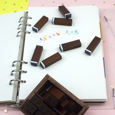 레트로 알파벳 스탬프 다꾸용품 대문자 소문자, 알파벳대문자, 1개