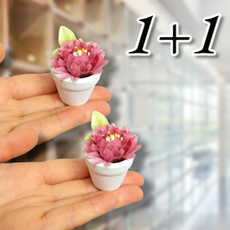 쥬얼포레 납골당 봉안당 꾸미기 소중한분께 국산 핸드메이드 pink 플라워 미니 화분 미니어처 꽃병 화병 꽃다발 리스, 핑크