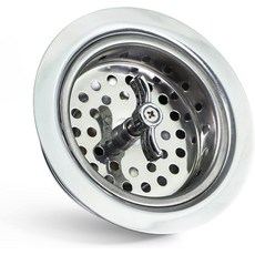 하이크래프트 9763 주방 싱크대3-12인치 스테인리스 스틸 배수 어셈블리 스트레이너 바구니 회전 및 나사형 스토퍼로 밀봉 가능