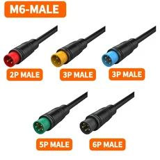 수암 전기 센서 커넥터 소켓 M6 항공 플러그 2 3 4 5 핀 IP65 20cm 와이어 포함 10/100, 02 4P, 02 5 Sets, 06 M6 Male 20CM
