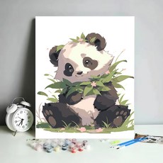 다솜이네 DIY 명화그리기 판다 유화 세트 30 x 40cm, 판다24, 1개