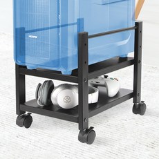 시스퍼닉 스틸 높이조절 2단 컴퓨터 본체 받침대 이동식 데스크탑 트레이 거치대