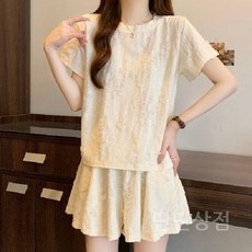 여름패션임산부투피스 편안한 임산부복 회색 루즈핏 반팔 세트 캐주얼 반바지 의류 티셔츠