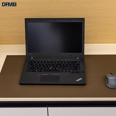 DFMEI 超大辦公桌墊鼠標墊子抗污防水皮革電腦書桌墊超大號防燙, 1個, 茶棕色:36*68CM