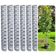 ECLATIS Watayo 나무 줄기 보호대 6개 - 2가지 사이즈 플라스틱 나선형 사슴 토끼 고양이 설치류 잔디 깎는 기계로부터 묘목 식물을 보호하기 위한 껍질 프로텍터 튜브