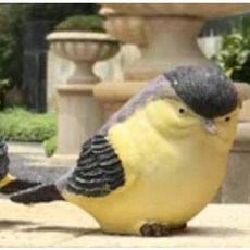 陽台別墅庭院裝飾小擺設，戶外花園模擬動物樹脂工藝品，可愛小鳥裝飾擺件，增添庭院生機, 款2