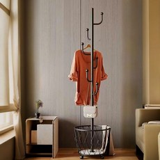 [국내브랜드] 라비베레 이동식 철제 튼튼한 스탠드 옷걸이, 바움 블랙