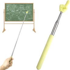 접이식 교육용 포인터 스틱 읽기용 컬러풀한 확장 가능한 휴대용 가이드봉 손가락 가리키는 스틱 학생용 교실 용품 - 보라색, Yellow