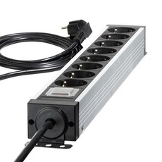 파워존 유커먼 고용량 알루미늄 멀티탭 4000W 에어컨 냉장고 멀티콘센트 과부하 파워탭 8구 1.5m 3m 5m, 8구1.5m 실버, 1개