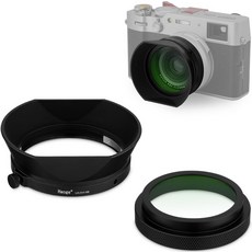 Haoge & MC UV Fujifilm X100 X100VI X100V X100F X100T HD UV 금속 광장 렌즈 후드 렌즈 보호