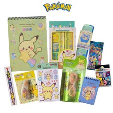 포켓몬 문구 세트 피카츄 학용품 생일 선물 입학 개학 졸업 신학기 새학기 준비물, 1개, 어드벤스(10종)