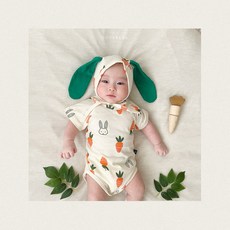 [오뜨베베] 야채슈트set(반팔바디슈트+보넷) 신생아 아기슈트 돌촬영