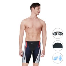 베이직엘르 4종세트 5부 선수용 번개 사각 실내수영복 BEZ-T492K