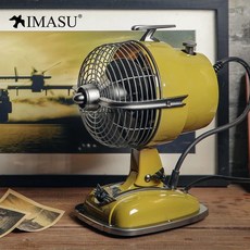 IMASU 빈티지 선풍기 가정용 사무실 데스크탑 저소음 공기순환, D