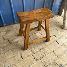 원목 벤치 빈티지 엔틱 나무벤치 고재 꽂이 인테리어 레트로 더블 소품 갈아 사각 방석, 1인용 스툴