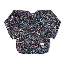 Bumkins 슬리브 작업복 유아 재사용 가능한 방수 턱받이 만 3-5세 여아 및 남아용 긴소매 어린이 어린이 페인트 앞치마 예술 공예 및 놀이 포켓 포함 부드러운, 친절하게 표현하세요