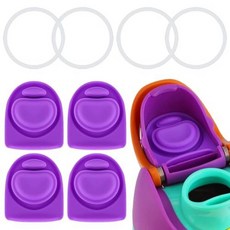 ZONBBEE Owala FreeSip 680.4g24온스 946.4ml32온스 물병 뚜껑 인서트 캡 씰 부품 500.9/50.9/70.9/81.9/91.2/1.1kg16/1, 4 Complete Seal Set, 4 Purple Set 1