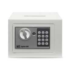 아이이피 i3000 미니금고 디지털금고 저금통 가정용금고, WHITE