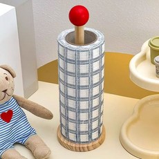 리빙쉘 스탠드형 키친타올 홀더, 1개, 레드