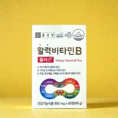 종근당 활력비타민B 플러스 영양제 60정 1개 591911, 종근당 활력비타민B 플러스 영양제 60정 1개 5919
