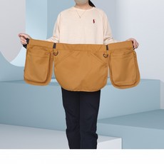 앞치마 주머니 포켓 카페 허리앞치마 공방 주방 전대 목공 방수 허리가방, 2_카라멜 방수 2소가방+1대가방