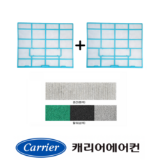 [정품] 캐리어에어컨필터 벽걸이 ARC161VTAI CSV-A161LVI DARB-0161FAWSDI DARC-0161FAWSDI DRCE161FAWWSDI 1대분, 1개, 프리필터2개 + 기능성필터 1set (5222 16평)