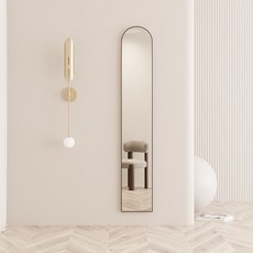 좁은공간 원형 타원형 긴거울 벽걸이 전신거울 거울 슬림 대형 스탠드 인테리어 전신 아치형, 1. 아니요, 5. 140x30 블랙 도어 HD 방폭