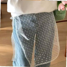 시스루치마 시스루랩스커트 레이어드 치마 블랙 화이트