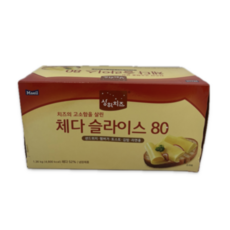매일유업 상하 체다슬라이스치즈 80매/대용량치즈/상하치즈/냉장, 1.44kg, 1개
