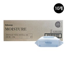 베베숲 물티슈 모이스처 80매 x 10팩 두꺼운 신생아 베이이 아기 캡형, 380g, 80개입, 10개