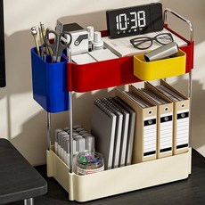 미니 수납 선반 2단 조립식 화장대정리 데스크 거치대, 컬러