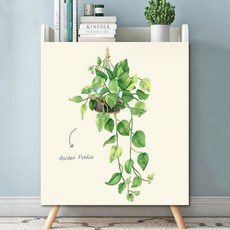 가리개 거튼 패프릭포스터 가림막 붙이는 선반 가리개, 1개, 가든(50x80)